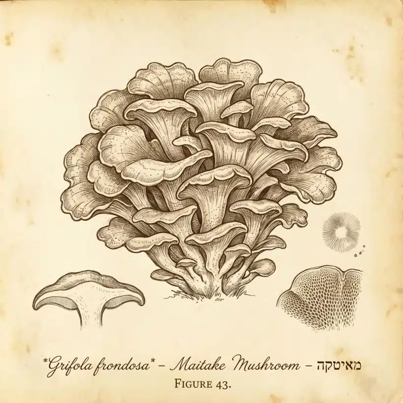 פטריית מאיטקה — איור בוטני, תמצית טריטרה פארם